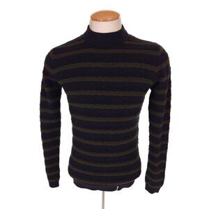 ANERKJENDT Akrico Sweater Size S Mens Blue Green Rolled Cable Knit 9519224